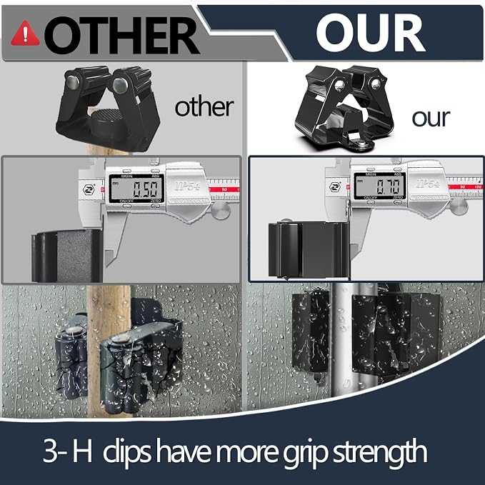 3-H Stainless Steel Broom Holder Wall Mount 20-Pack- Heavy Duty Mop Organizer - Image 2