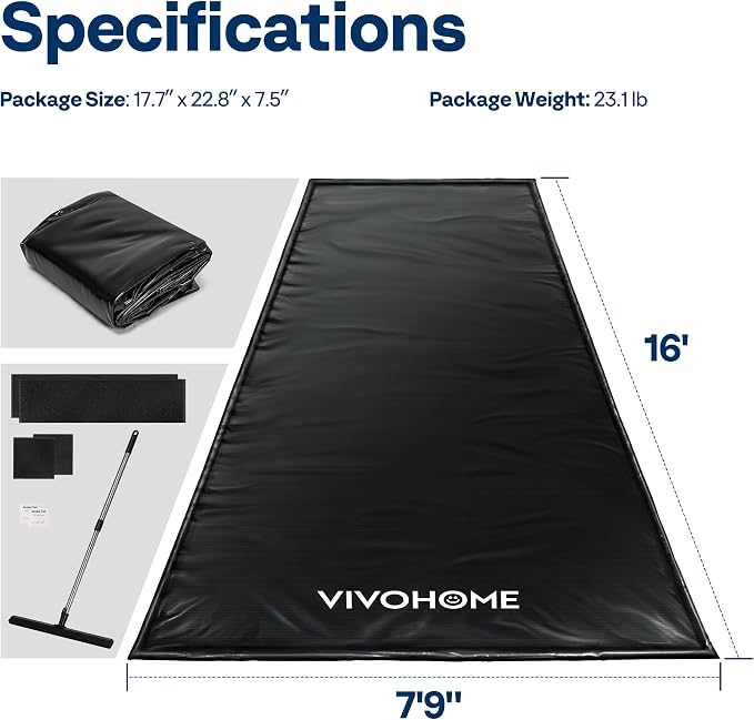 VIVOHOME Containment Mat with Stay Put Corner, PVC Garage Mats - Image 8