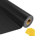 8x20 FT Garage Floor Mat, 2.8mm Thickened Flooring Roll Diamond Plate PVC by GrandroadAuto
