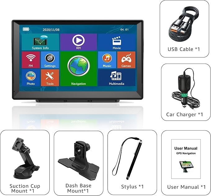 7-Inch GPS Navigator for Car Truck RV, 2025 Offline Maps - Image 9