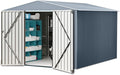 10x10FT Outdoor Metal Storage Shed, Lockable Weatherproof Garden Shed by BouPower