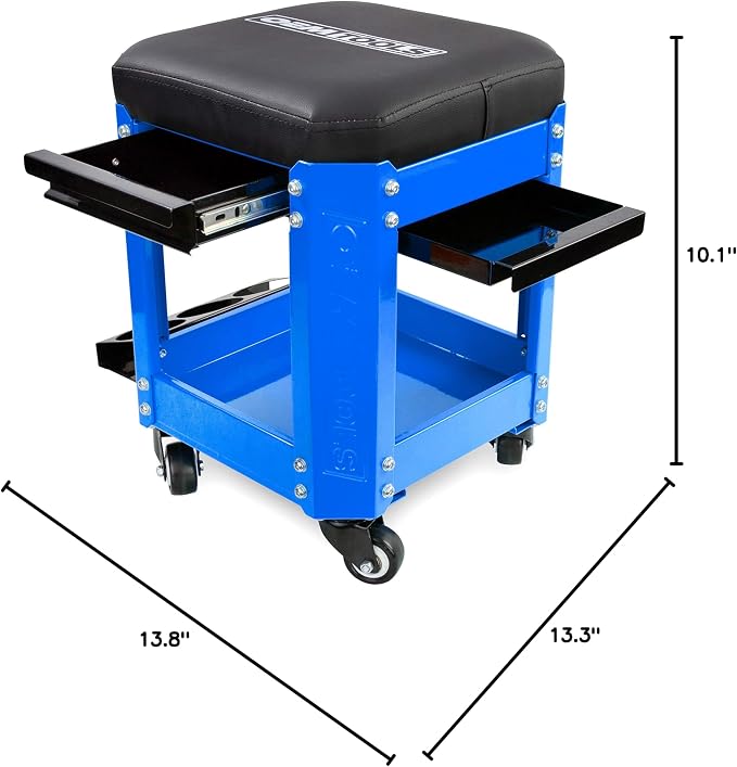 OEMTOOLS 24996 Blue Workshop Creeper Seat, Rolling Stool - Image 7