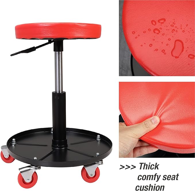 BIG RED ATRHL6201R Torin Heavy Duty Rolling Pneumatic Creeper Garage/Shop Seat: - Image 6