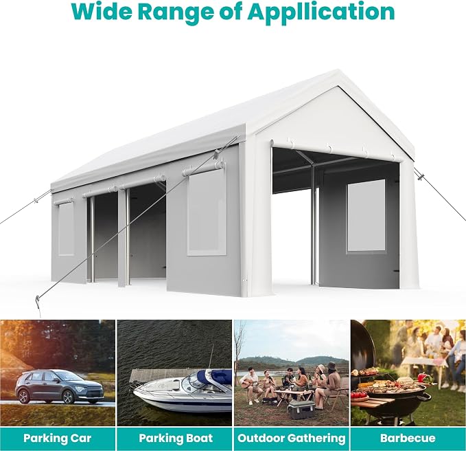 13x25ft Carport, Heavy Duty Carport - Image 7
