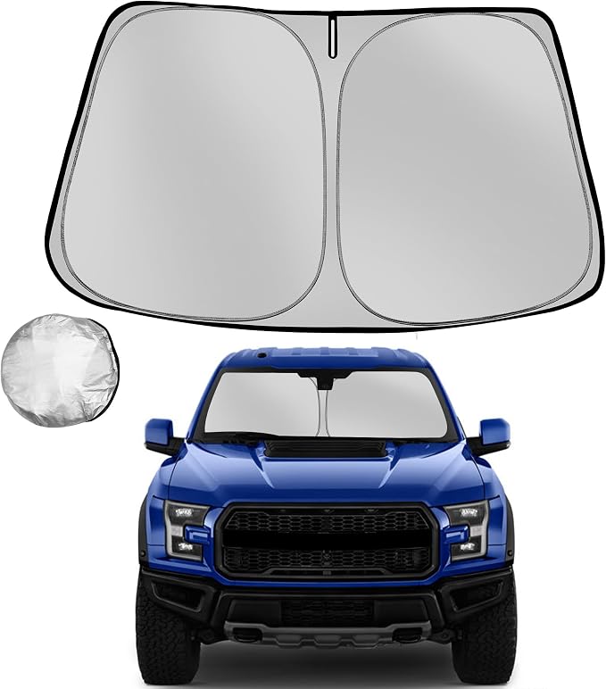 Windshield Sun Shade for 2015-2020 Ford F150 Foldable Sun Sunshade for Car by Fonowka