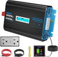 GIANDEL 1500 Watt Pure Sine Wave Power Inverter 12V DC to 120V AC, 3100W Surge by GIANDEL