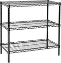 Omega 18" Deep x 54" Wide x 74" High 3 Tier Black Starter Shelving Unit by OmegaProductsCorporation