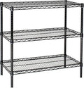 Omega 36" Deep x 36" Wide x 63" High 3 Tier Black Starter Shelving Unit by OmegaProductsCorporation
