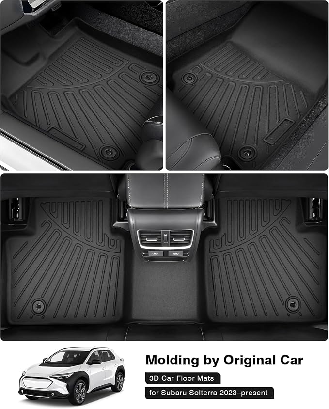 Powerty Floor Mats for Toyota BZ4X & Subaru Solterra 2023 2024 2025 Accessories - Image 2