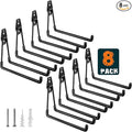 Heavy Duty Garage Hooks 8 Pack, 7.7 inch U Shaped Long Hanger, Wall Mounted by HUPBIPY