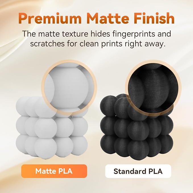 FLASHFORGE PLA Filament 1.75mm +/- 0.02mm, Matte White 3D Printer Filament 1kg - Image 4
