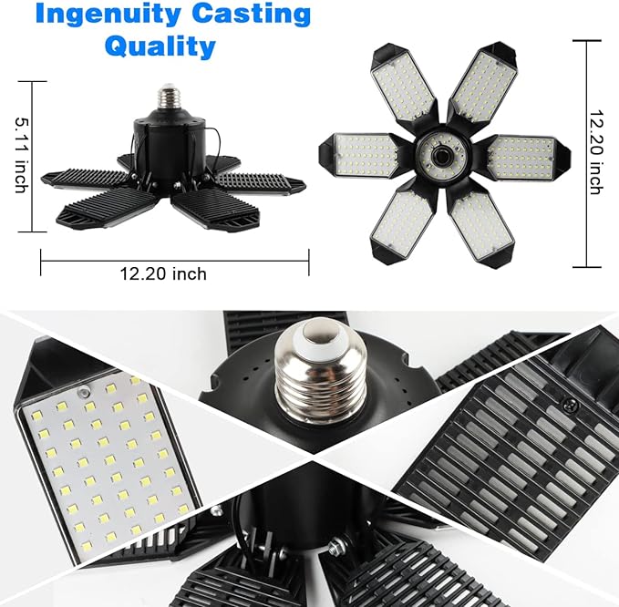 Garage Lights - 2Pack Super Bright 32000LM LED Garage Ceiling Light 6500K LED - Image 7