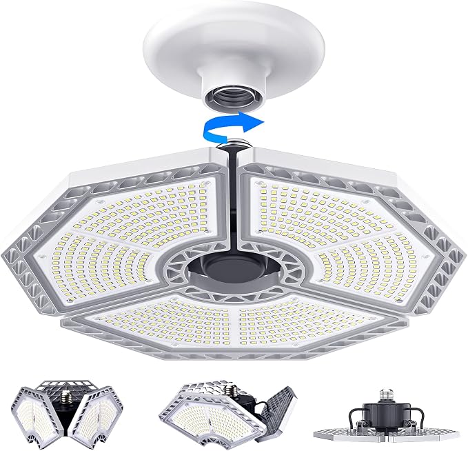 KERNOWO LED Garage Lights, 140W 18500 Lumens Garage Lighting, 6000K Daylight by KERNOWO