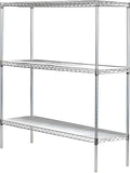 Omega 18" Deep x 48" Wide x 54" High 3 Tier Chrome Starter Shelving Unit by OmegaProductsCorporation