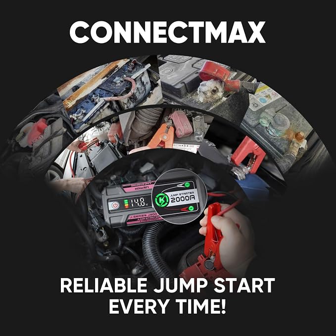 J400 Jump Starter with ConnectMax Tech, 2000A 12V Battery Jumper Starter - Image 2