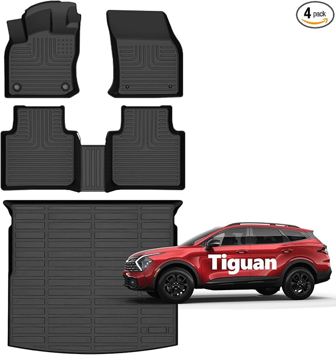 for Volkswagen Tiguan Floor Mats 2018 2019 2020 2021 2022 2023 2024 Car Mats by Norand