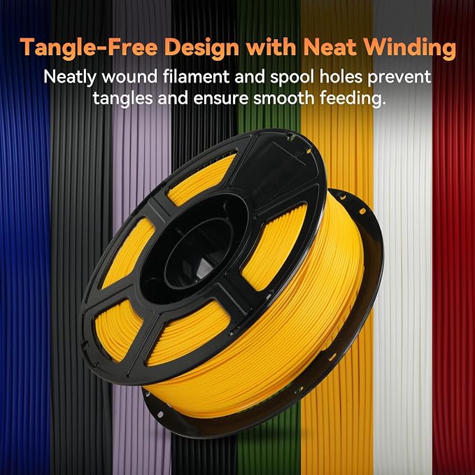 FLASHFORGE PLA Filament 1.75mm +/- 0.02mm, Matte Yellow 3D Printer Filament 1kg - Image 6