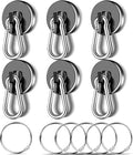 MIKEDE 6 Pack Strong Magnetic Hooks, 70LBS Pull Force Neodymium Magnetic Hooks by MIKEDE