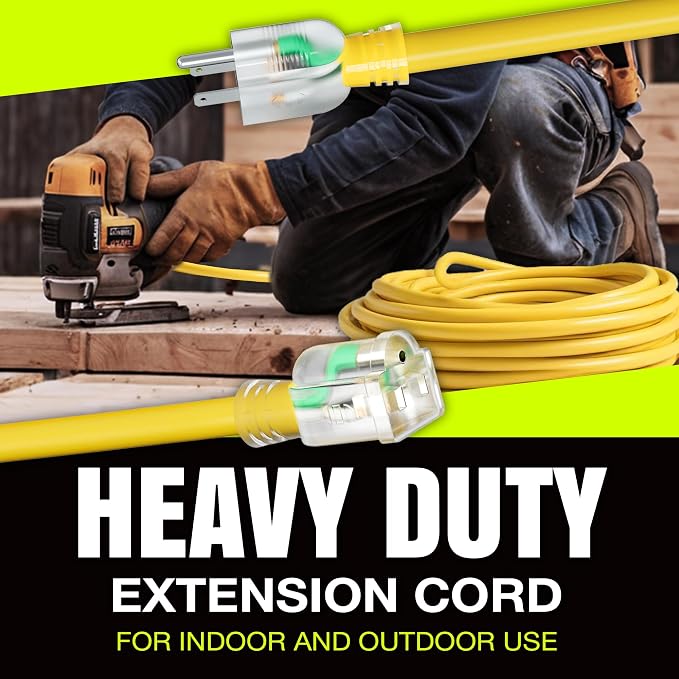 3ft Outdoor/Indoor Extension Cord 10/3 Gauge Ultra Heavy Duty 3 Prong SJTW - Image 7
