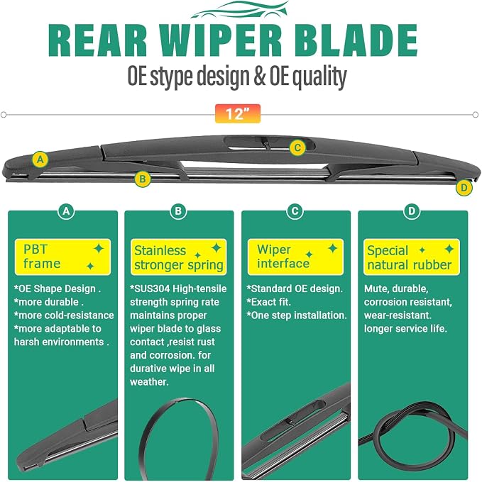 22" 22" 12" Windshield Wiper Blades Replacement - Image 4