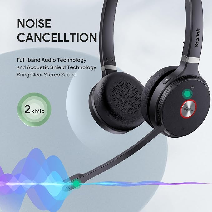 Yealink WH62 DECT Mono Teams Wireless Headset, 525 ft Range Work Headphone - Image 5