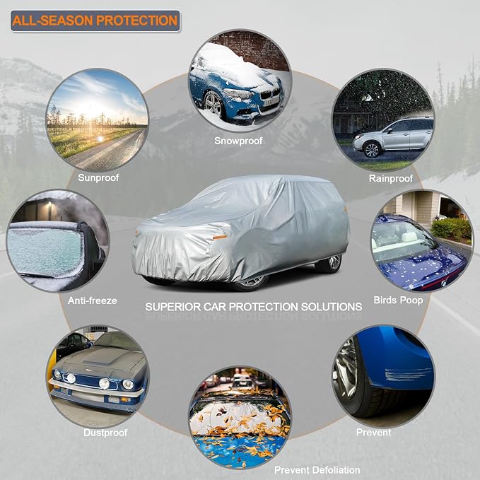 Kayme 6 Layers SUV Car Cover Waterproof All Weather - Image 4