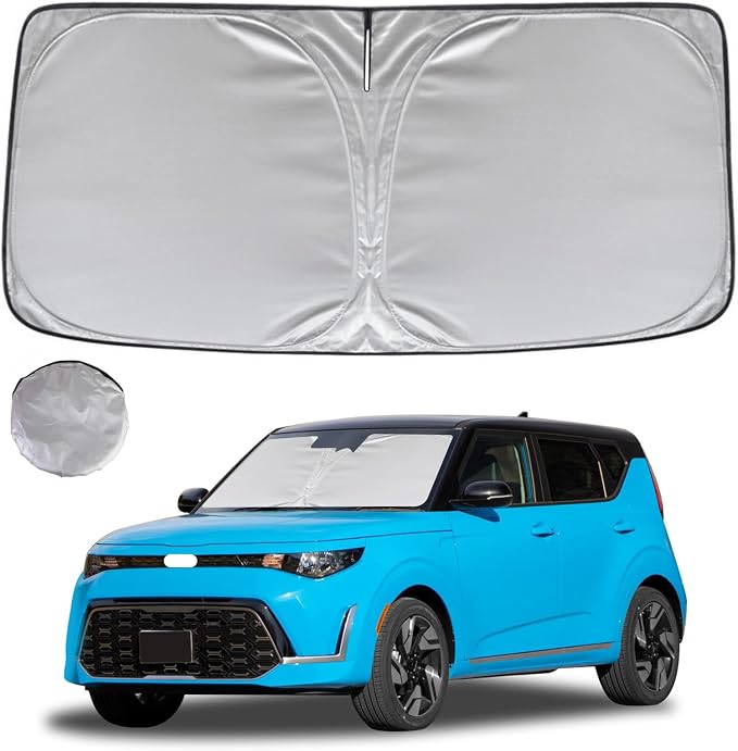 KAYZT Windshield Sun Shade for 2020-2025 Kia Soul Foldable Sunshade Front by KAYZT
