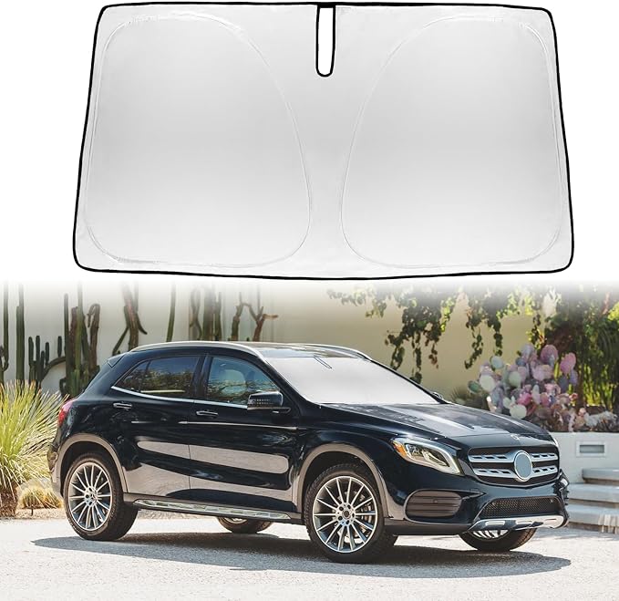 for Mercedes Benz GLA 250 2015-2020 Windshield Sun Shade, Foldable Sunshade by SLOGENTO