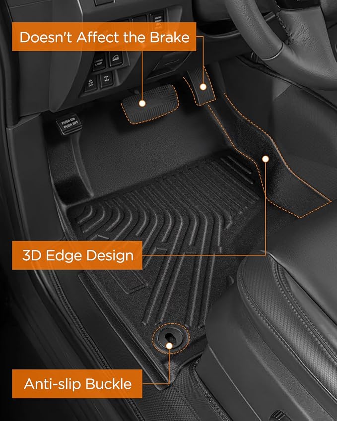 DrCarNow Floor Mats for Nissan Frontier 2025 2024 2023 2022 Crew Cab - Image 6