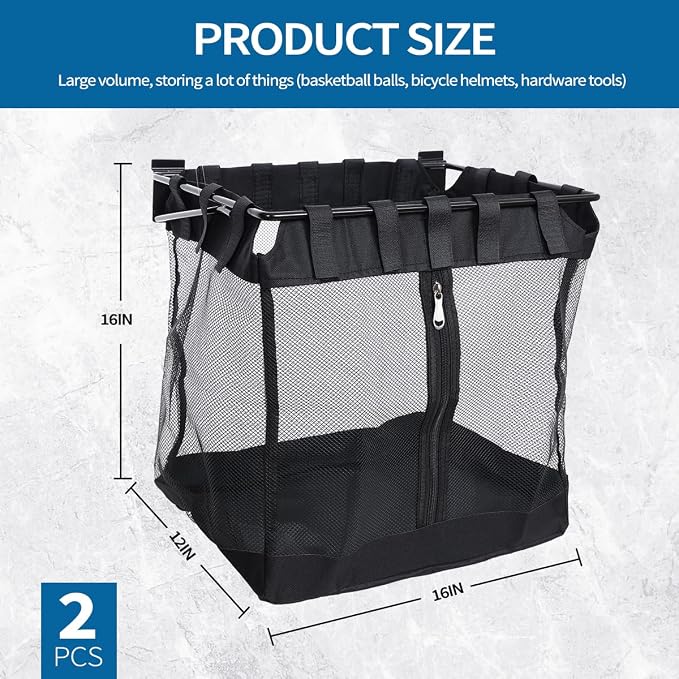 2Pcs Large Slatwall Baskets Mesh Slatwall Baskets - Image 2