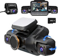 Dash Cam 4 Channel Front and Rear Inside, 360° Car Camera 4K UHD, Dash Camera by HUPEJOS