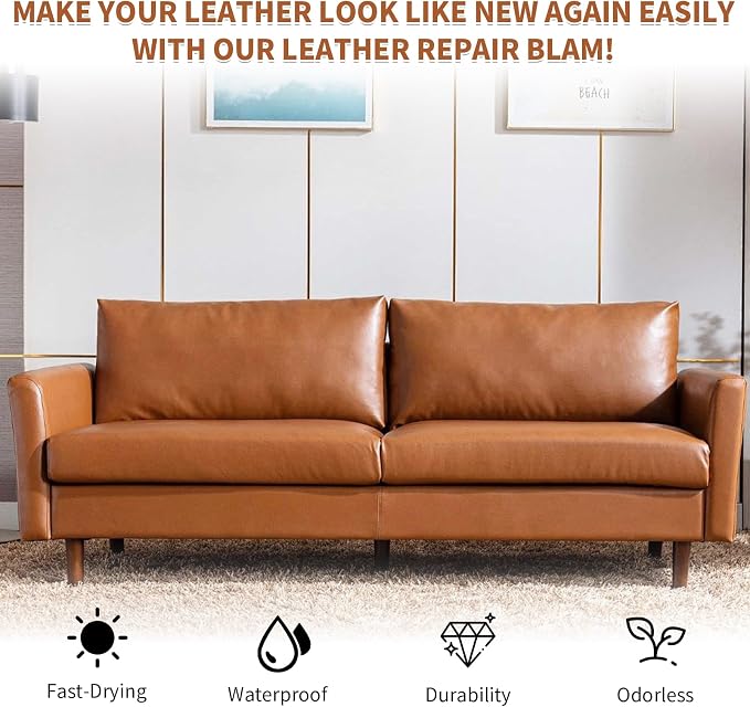 Light Brown Leather Recoloring Balm, Leather Couch Scratch/Stain Remover - Image 7