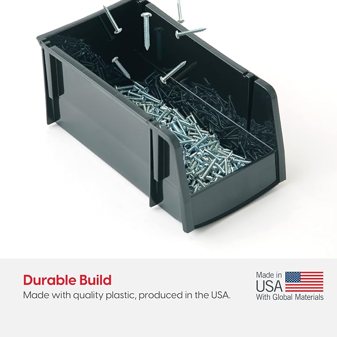 IRIS USA Plastic Shelf Bins Stackable Open Front Storage Bins Plastic Hanging - Image 6