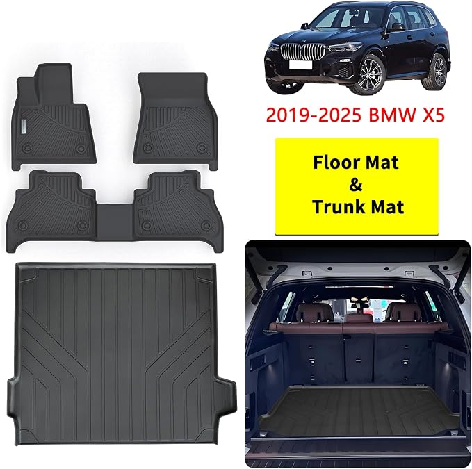 Floor Mats & Trunk Mat for 2019-2024 2025 BMW X5 40i/50i/M50i/M60i/M/M - Image 2