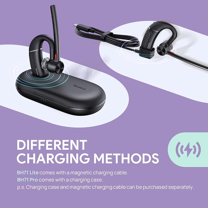 Yealink Single Ear Bluetooth Headsets BH71 Lite, Wireless Headset - Image 8