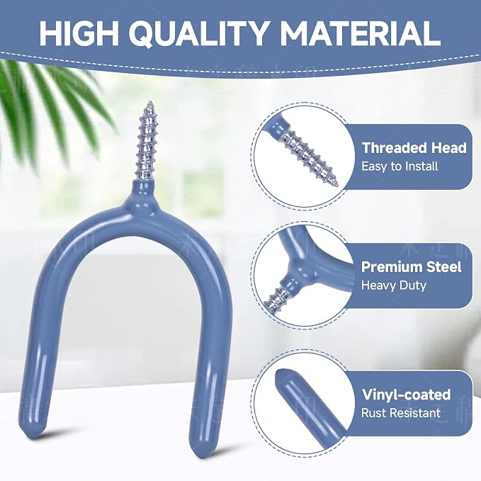 6 Pack Garage Storage System Steel U Hooks - Image 4