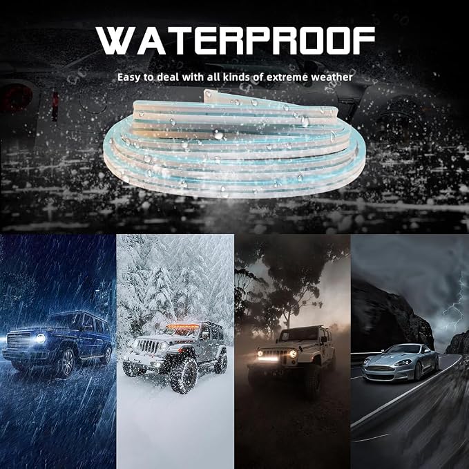 Car LED Strip Light For Trunk, 158Inch IP67 Silicone Waterproof Neon Light - Image 6