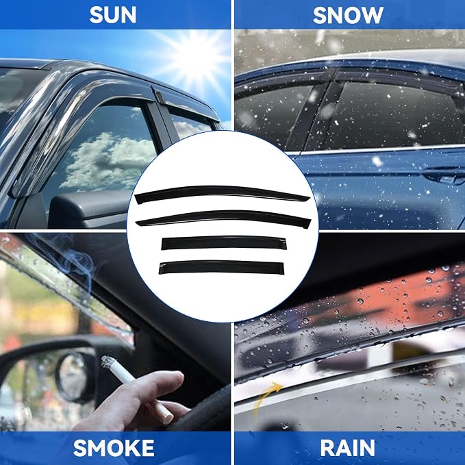 Window Visors Sun/Rain Guard Compatible - Image 3