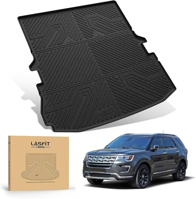 LASFIT Trunk & Backrest Mat for Ford Explorer 2015-2019, Custom Fit All Weather - Image 8