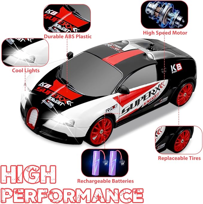 RC Drift Car 2.4GHz 1:24 Remote Control Cars 4WD 15KM/H High Speed Drifting RC - Image 3