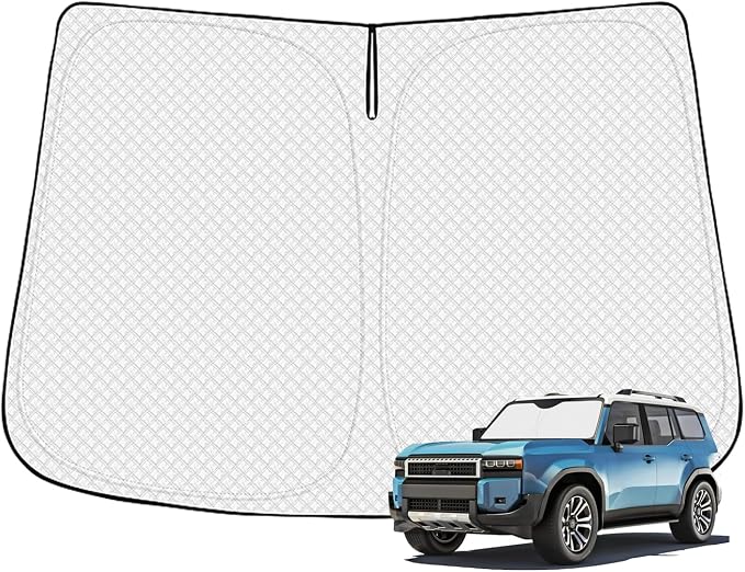 Windshield Sun Shade for 2024-2025 2026 Toyota Land Cruiser Prado 250 by Canvcle