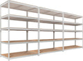 HOMEDANT White 5 Tier Laminated Boltless Heavy Duty Garage Storage Adjustable by TheBestOrganizingSolution