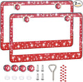 2 Pack License Plate Frames for Women, Sparkly Rhinestone Diamond Car by Unknown