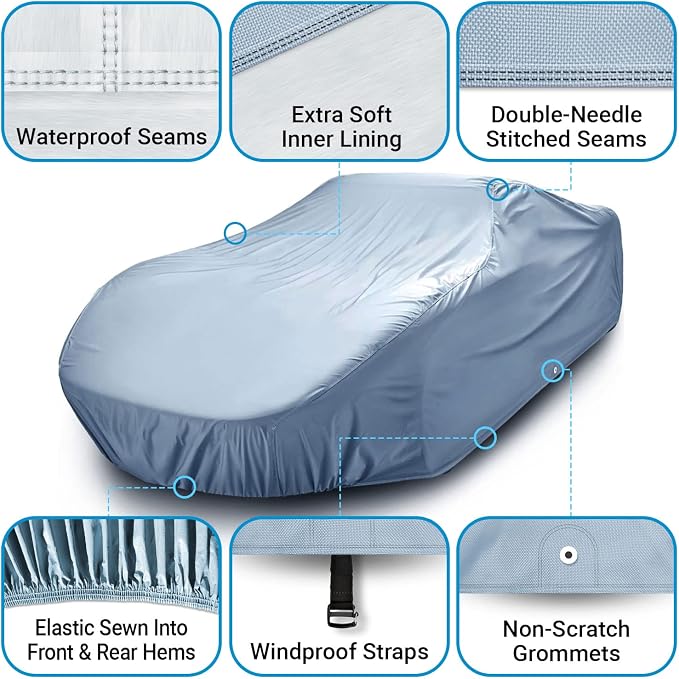 iCarCover Premium Car Cover for 2006-2011 Chevy HHR Heavy Duty Waterproof - Image 2