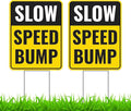 2PC Speed Bump Sign with Stakes, 17 Inches by 13 Inches by Venicor