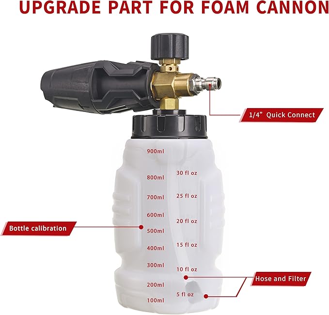 Tool Daily Foam Cannon, 1/4 Inch Quick Connect, Power Washer Foam Cannon - Image 4