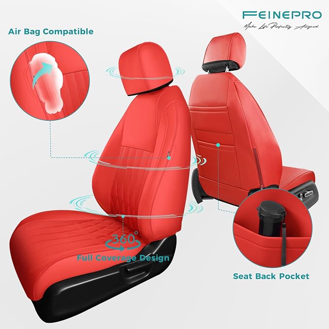 Seat Covers for Honda Civic Sedan LX 2016 2017 2018 2019 2020 2021, Faux - Image 3