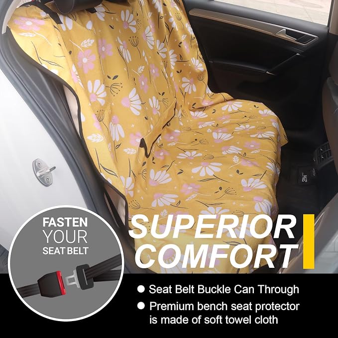 Back Seat Cover for Car Trucks Van SUV, Waterproof Rear Bench Towel Seat Covers - Image 2