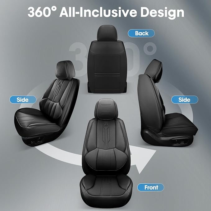 AOOG Car Seat Covers Full Set, Leather Seat Covers - Image 8