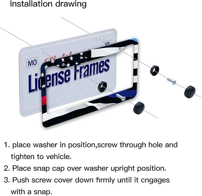 American Flag License Plate Frame American Flag License Plate Holder American - Image 5